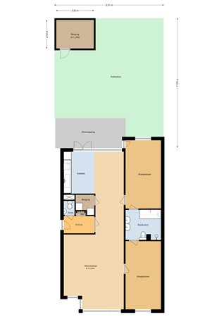 Floorplan - Hengeveldstraat 82, 3572 KJ Utrecht